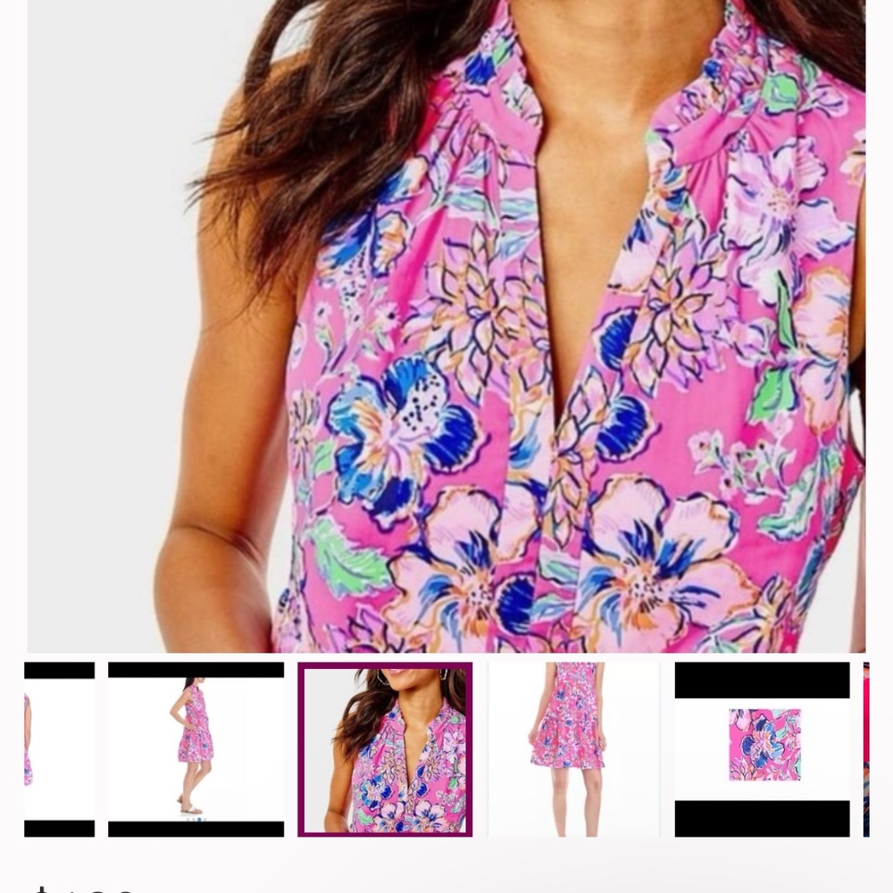 Lilly Pulitzer Novella dress in pink aisle bud